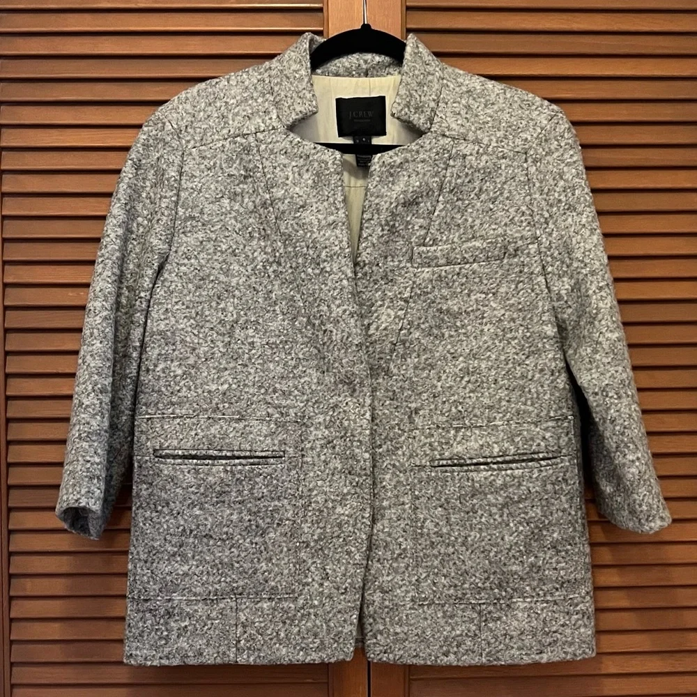J. Crew Collection virgin wool Women's Gray Jacket 8